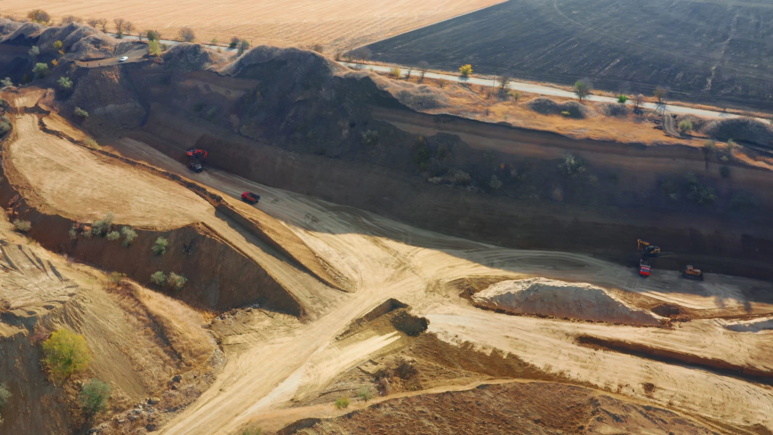 Open quarry operation representing complex industrial risk and captive structures